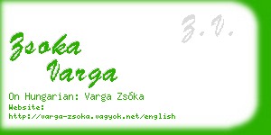 zsoka varga business card